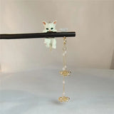 Wooden Cat Hairpin