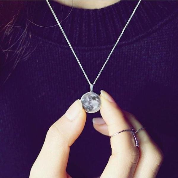 Necklace glow in the dark moon store