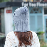 2 in 1 Mask Scarf Knitted Hat