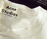 Men Smile Embroidery Funny Acne Tees