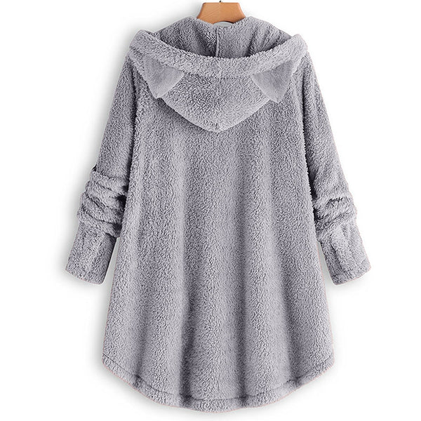 【IONSEOUL】Cat Fleece Long Sleeve 4JH563 Fluffy Fleece Cat Ear Hoodie – ESS6 Fashion