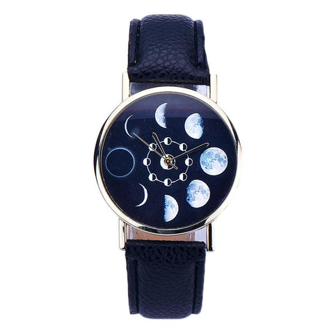 Analog Quartz Lunar Eclipse Wrist Watch