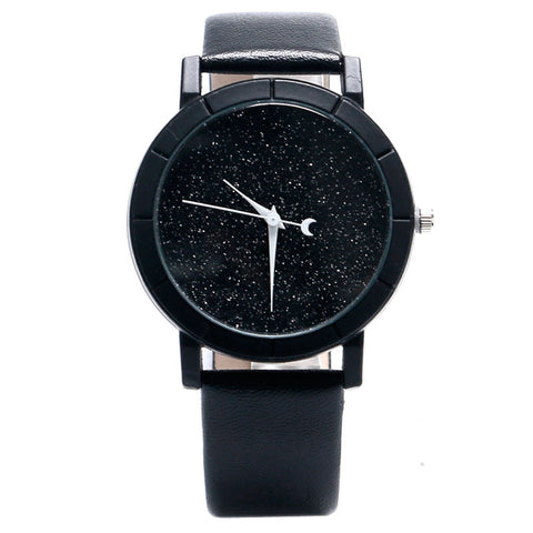 Moon Stars Design Analog Watch For Women