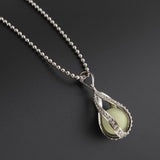 Luminous Water Drop Stone Beads Charm Necklace