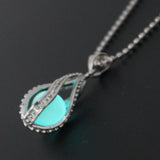Luminous Water Drop Stone Beads Charm Necklace