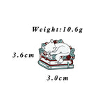 Cat Reading Book Enamel Pin