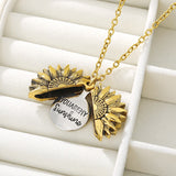 You Are My Sunshine Open Locket Sunflower Pendant (SUMMER SALE)