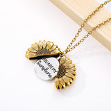 You Are My Sunshine Open Locket Sunflower Pendant (SUMMER SALE)