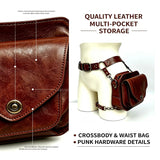 Medieval Leather Belt Pouch Bag