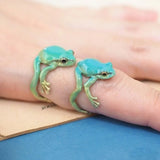 Enamel Frog Ring
