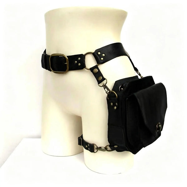 Medieval Leather Belt Pouch Bag