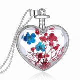 Real Dried Heart Flower Necklace