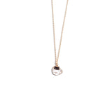 Cup Cat Metal Enamel Pendant Necklace