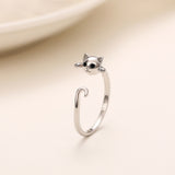 Crystal Zircon Cat Ring