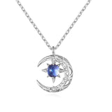 Shiny Moonstone Star Pendant Necklace