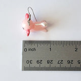 Pink Axolotl Dangle Earrings