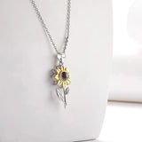 Elegant Sunflower Pendant Necklace