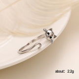 Crystal Zircon Cat Ring
