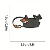 Cat Enamel Brooch Pin