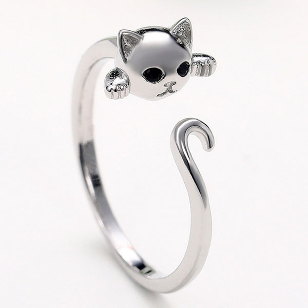 Crystal Zircon Cat Ring