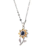 Elegant Sunflower Pendant Necklace