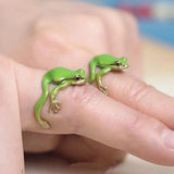 Enamel Frog Ring