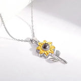 Elegant Sunflower Pendant Necklace