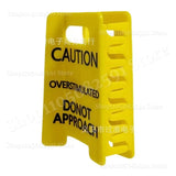 Overstimulated Caution Sign Hair Claw Clip