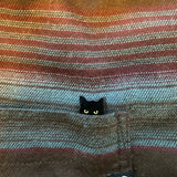Tiny Black Cat Enamel Pin