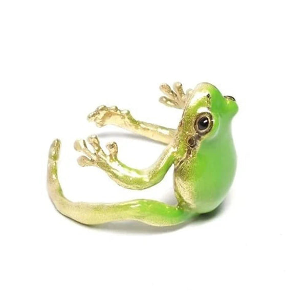 Enamel Frog Ring
