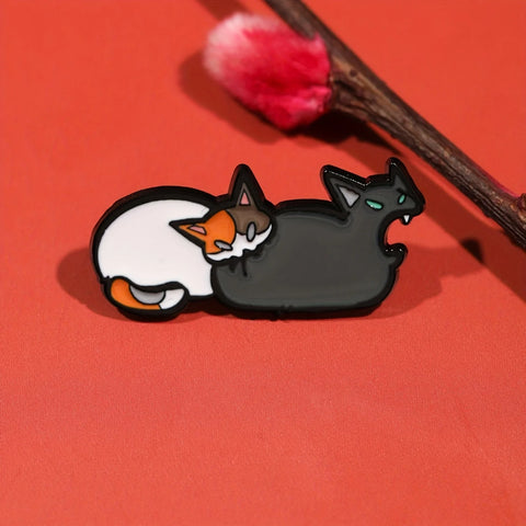 Cat Enamel Brooch Pin