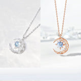Shiny Moonstone Star Pendant Necklace