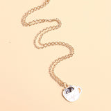Cup Cat Metal Enamel Pendant Necklace