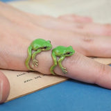 Enamel Frog Ring