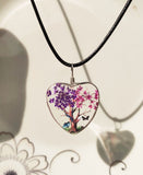 Real Dried Heart Flower Necklace