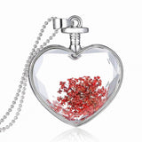 Real Dried Heart Flower Necklace