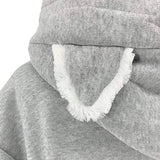 Warm Thick Fleece Cat Pouch Hoodie