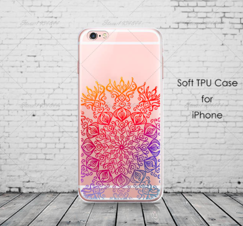 Colourful Floral Soft TPU iPhone Protection Cases