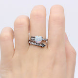 Romantic Cupid Arrow Fire Opal Ring