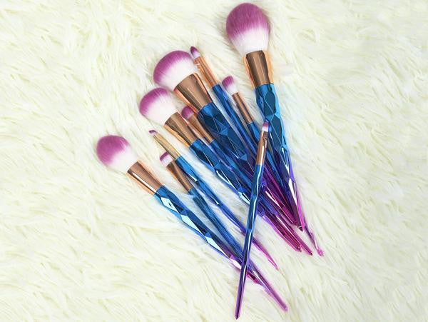 Rainbow Unicorn Brushes - 7 Piece Set