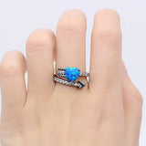 Romantic Cupid Arrow Fire Opal Ring