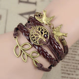 Infinity Love Charm Leather Bracelets