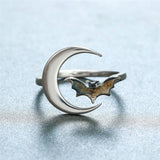 Bat Moon Ring