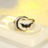Bat Moon Ring