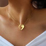 Heart Cat Hollow Necklace
