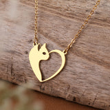 Heart Cat Hollow Necklace