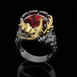 Red Zircon Dragon Ring