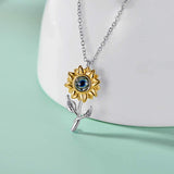 Sunflower Pendant Necklace (One Hundred Languages)