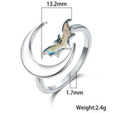 Bat Moon Ring