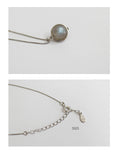 Sterling Silver Rainbow Moonstone Pendant Necklace